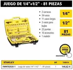 Ferri Stanley - juego de 1/4+1/2-81 piezas oferta