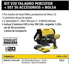 Ferri Kit v20 taladro percutor + set 50 accesorios + bolsa oferta