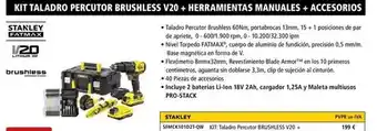 Ferri Kit taladro percutor brushless v20+ herramientas manuales+accesorios oferta