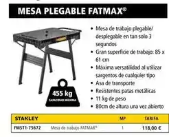 Ferri Solo - mesa plegable fatmax oferta