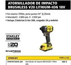 Ferri Atornillador de impacto brushless v20 lithium-ion 18v oferta