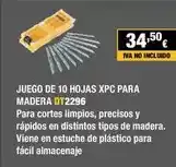 Ferri Juego de 10 hojas xpc para madera dt2296 oferta