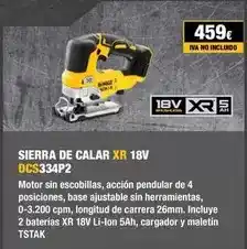 Ferri Sierra de calar xr 18v dcs334p2 oferta