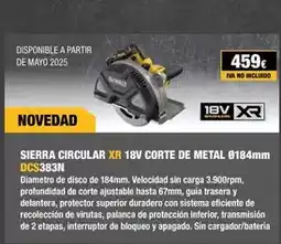 Ferri Sierra circular xr 18v corte de metal 0184mm dcs383n oferta