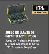 Ferri Dewalt - juego de llaves de impacto 1/2 oferta