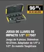 Ferri Dewalt - juego de llaves de impacto 1/2 oferta