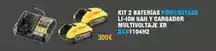 Ferri Dewalt - kit 2 baterias powerstack li ion 5ah y gargador multivoltaje xr oferta