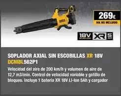 Ferri Dewalt - soplador axial sin escobillas xr 18v dcmbl562p1 oferta