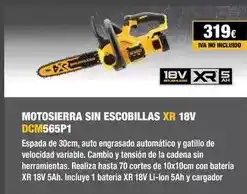 Ferri Dewalt - motosierra sin escobillas xr 18v dcm565p1 oferta