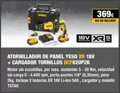Ferri Dewalt - atornillador de panel xr 18v + cargador tornillos oferta