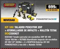 Ferri Dewalt - taladro percutor xrp + atornillador de impacto + maletin oferta