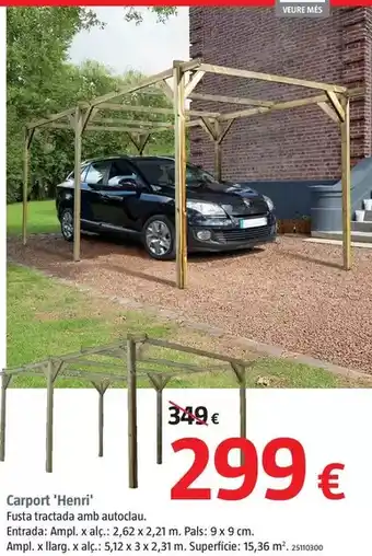 Bauhaus Carport 'henri' oferta