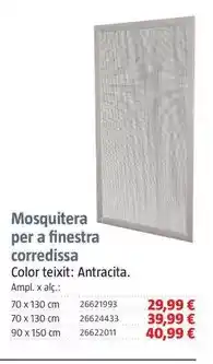Bauhaus Mosquitera para ventana corredera oferta