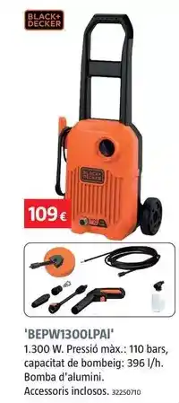 Bauhaus Black & decker - hidrolimpiadoras 'bepw1300lpai' oferta