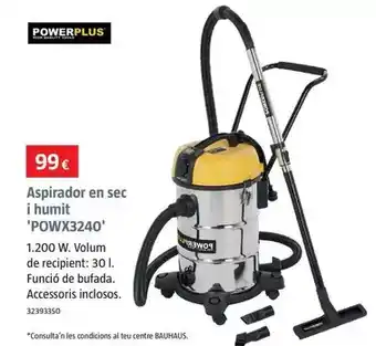 Bauhaus Power plus - aspirador en seco y húmedo 'powx3240' oferta