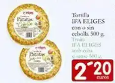Supermercados Bip Bip Ifa eliges - tortilla con o sin cebolla oferta