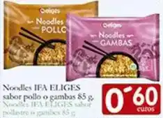Supermercados Bip Bip Ifa eliges - noodles sabor pollo o gambas oferta
