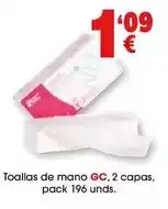 TOP Cash & Carry Gc - toallas de mano, 2 capas, pack 196 unds oferta