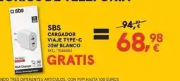 Worten Blanco - sbs cargador viaje type-c 20w oferta