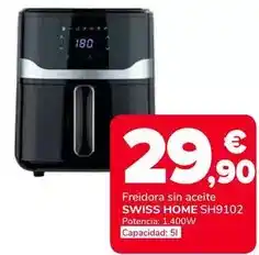 Supeco Swiss home - freidora sin aceite sh9102 oferta