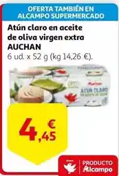 Alcampo Auchan - atun claro en aceite de oliva virgen extra oferta
