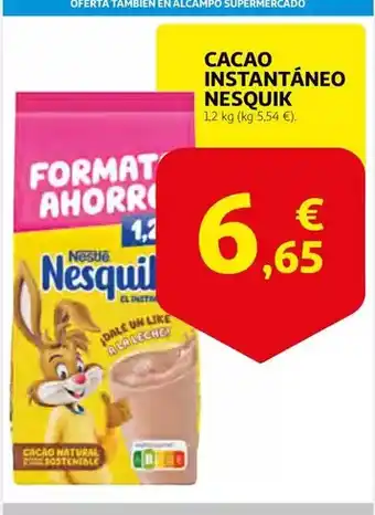 Alcampo Nestlé - cacao instantaneo nesquik oferta