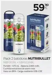 Tien 21 Nutribullet - pack 2 batidoras oferta