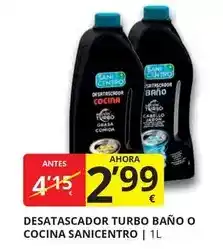Supermercados MAS Turbo - desatascador turbo baño o cocina sanicentro oferta