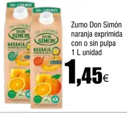 Cash FROIZ Zumo Don Simón naranja exprimida con o sin pulpa oferta