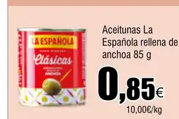 Cash FROIZ Aceitunas La Española rellena de anchoa oferta