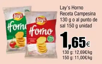 Cash FROIZ LAY'S Horno Receta Campesina 130 g o al punto de sal oferta