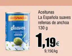 Cash FROIZ Aceitunas La Española suaves rellenas de anchoa oferta
