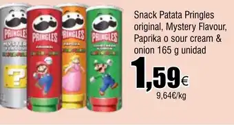 Cash FROIZ Snack Patata Pringles original, Mystery Flavour, Paprika o sour cream & onion oferta