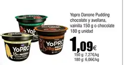 Cash FROIZ YOPRO Danone Pudding chocolate y avellana, vainilla oferta