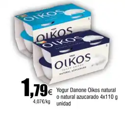 Cash FROIZ Yogur Danone Oikos natural o natural azucarado oferta