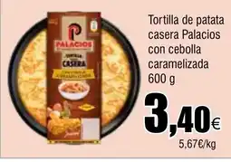 Cash FROIZ Tortilla de patata casera Palacios con cebolla caramelizada oferta