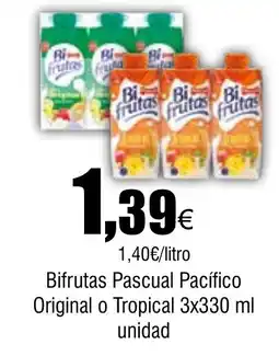 Cash FROIZ BIFRUTAS Pascual Pacífico Original o Tropical oferta