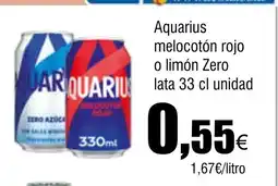 Cash FROIZ AQUARIUS melocotón rojo o limón Zero oferta