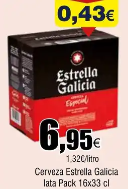 Cash FROIZ Cerveza Estrella Galicia lata Pack oferta