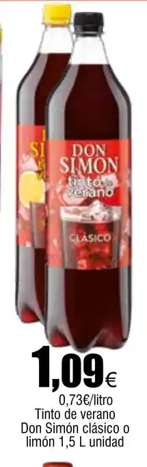 Cash FROIZ Tinto de verano Don Simón clásico o limón oferta
