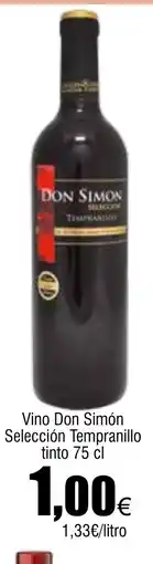 Cash FROIZ Vino Don Simón Selección Tempranillo tinto oferta