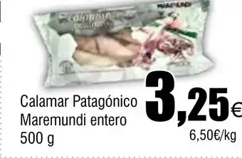 Cash FROIZ Calamar Patagónico Maremundi entero oferta