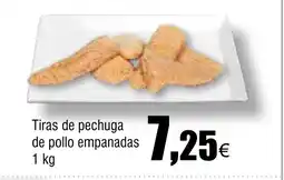 Cash FROIZ Tiras de pechuga de pollo empanadas oferta