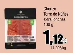 Cash FROIZ Chorizo Torre de Núñez extra lonchas oferta