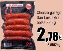 Cash FROIZ Chorizo gallego San Luis extra bolsa oferta
