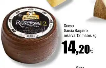 Cash FROIZ Queso García Baquero reserva 12 meses oferta