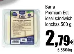 Cash FROIZ Barra Premium Estil ideal sándwich lonchas oferta