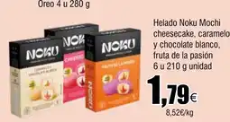 Cash FROIZ Helado Noku Mochi cheesecake, caramelo y chocolate blanco, fruta de la pasión oferta