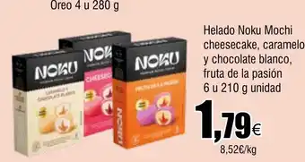 Cash FROIZ Helado Noku Mochi cheesecake, caramelo y chocolate blanco, fruta de la pasión oferta