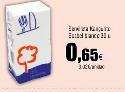 Cash FROIZ Servilleta Kangurito Soabel blanco oferta